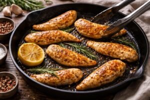 Temps de cuisson des aiguillettes de poulet à la poêle